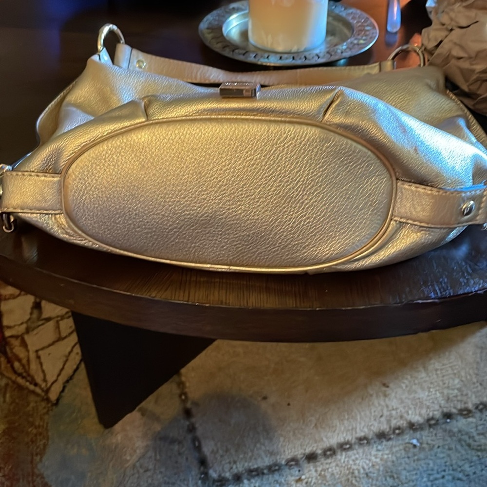 Michael Kors Fulton Metallic Gold Hobo Bag - Picture 10 of 12